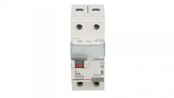 Wyłącznik różnicowoprądowy 2P 25A 0,1A typ AC P302 TX3 411519