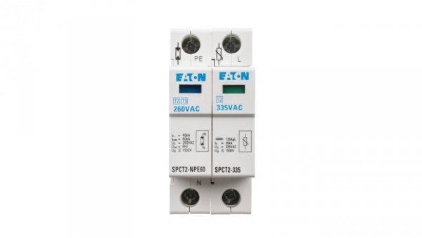 Ogranicznik przepięć C Typ 2 2F 20kA 1.4kV SPCT2-335-1+NPE 167621