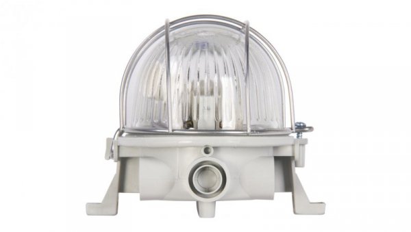 Oprawa kanałowa OVAL 1x60W E27 IIkl. 230V IP44 z siatką metal. wzmocnioną, popielata 120176/EU
