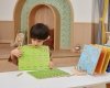VIGA Drewniany Stojak na Tablice Kreślarskie Puzzle Pionowy Ogranizer