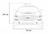 Autko Ford Mustang GT na akumulator dla dzieci Czerwony
