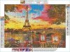 Haft Diamentowy, Obraz, Mozaika Diamentowa Diamond Painting, PANORAMA PARYŻA  Wieża Eiffla 40x30cm