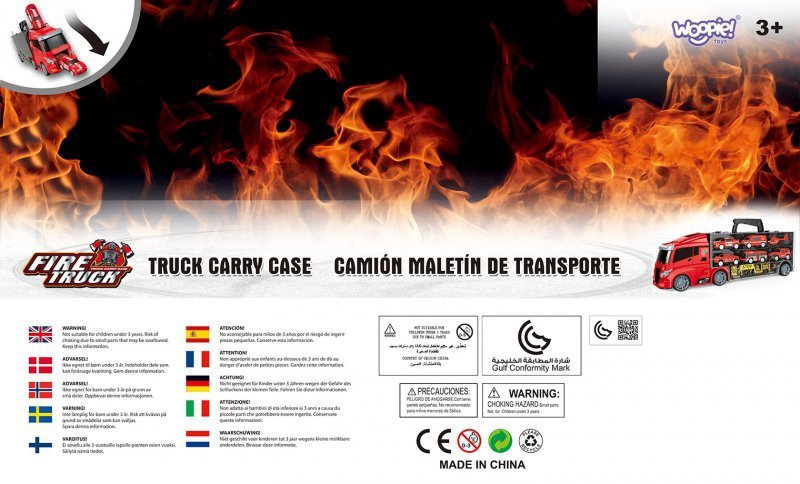 WOOPIE Zestaw Ciężarówka Transporter 3w1 Czerwony 11 el.
