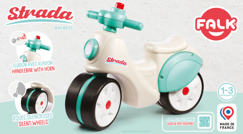 FALK  Jeździk Scooter Strada Retro Ciche Opony od 1 Roku