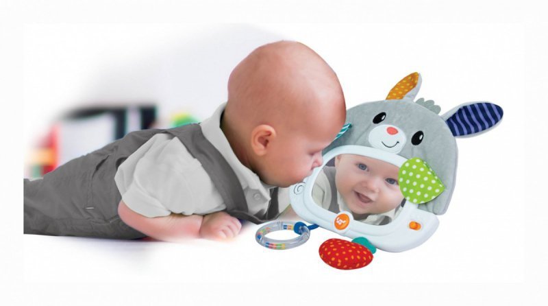 Smily Play Pozytywka Króliczek z lusterkiem na rame łóżeczka