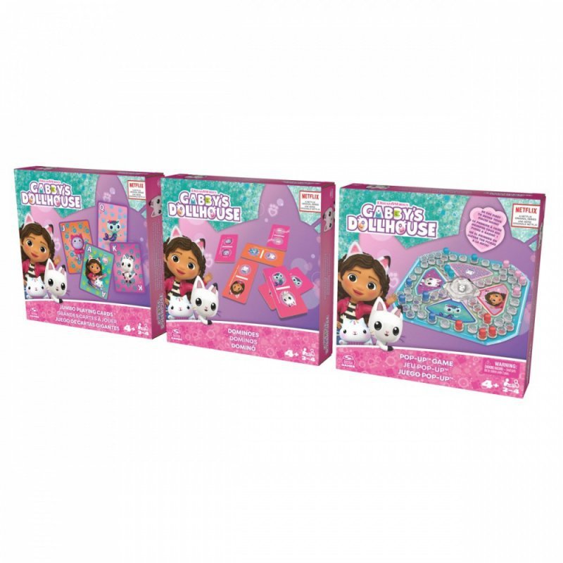 Spin Master Zestaw gier Koci Domek Gabi 3 gry