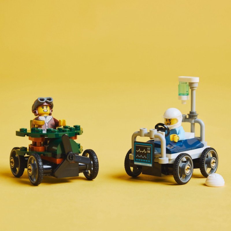 LEGO Klocki City 60459 Zestaw wyścigówek: samolot kontra łóżko szpitalne