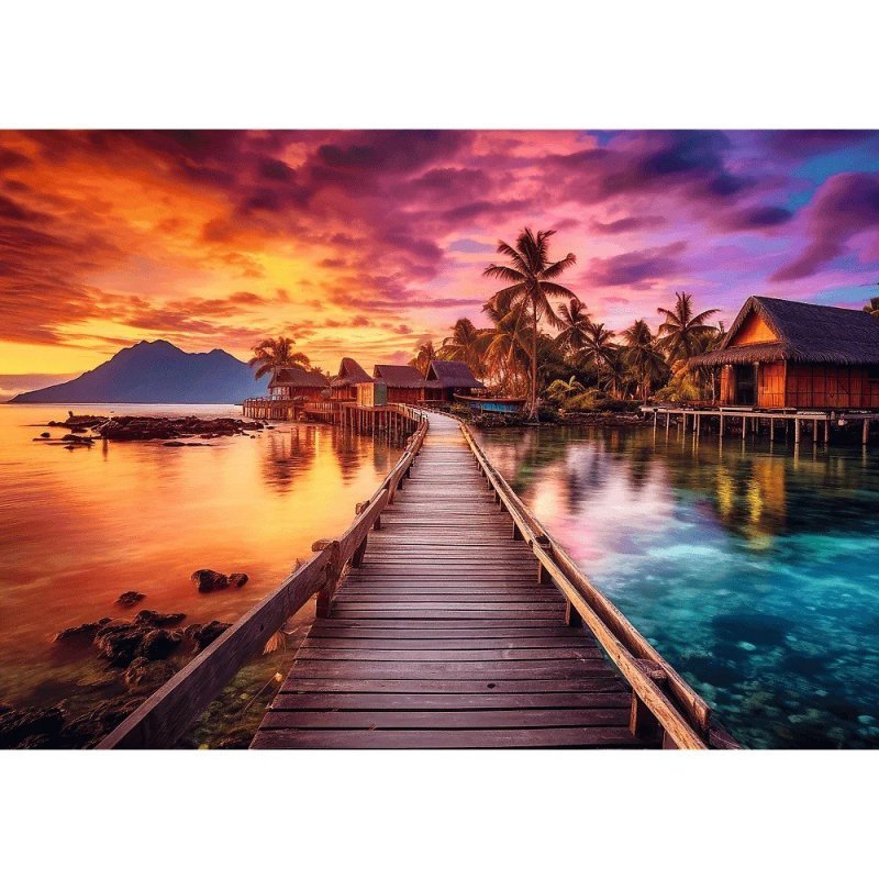 Trefl Puzzle 1000 elementów Rajska wyspa morze palmy