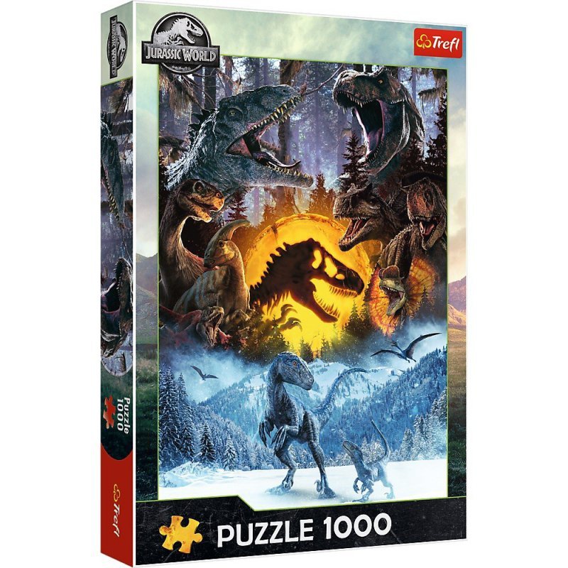 Trefl Puzzle 1000 elementów W świecie Parku Jurajskiego dinozaury