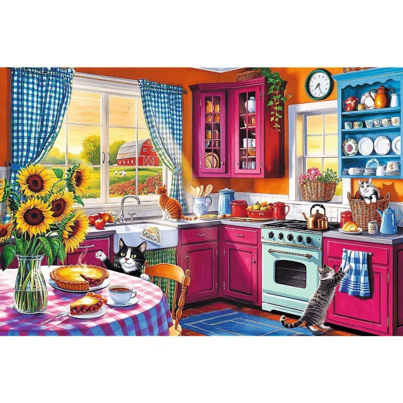 Trefl Puzzle 300 elementów EasyPiece Poranek w kuchni; dla seniora