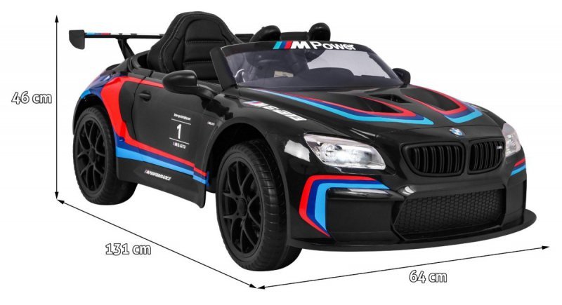 BMW M6 GT3 Auto na akumulator dla dzieci Czarny