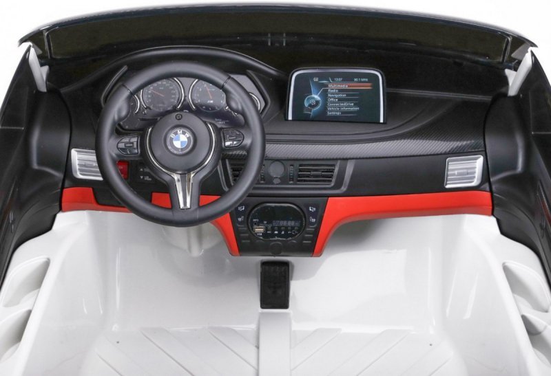 BMW X6M XXL dla 2 dzieci Biały SUV + Pilot + Ekoskóra