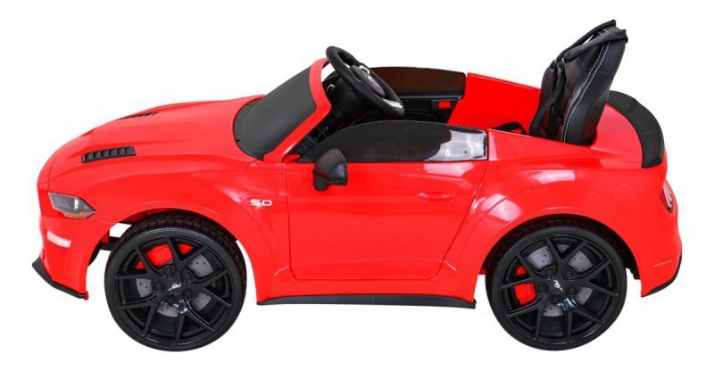 Autko Ford Mustang GT na akumulator dla dzieci Czerwony