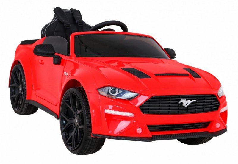 Autko Ford Mustang GT na akumulator dla dzieci Czerwony