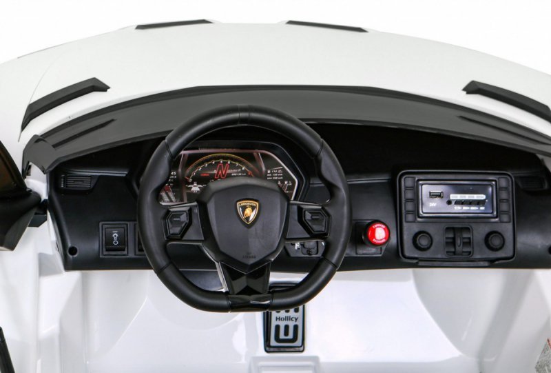 Lamborghini SVJ DRIFT dla 2 dzieci Biały + Funkcja driftu + Pilot