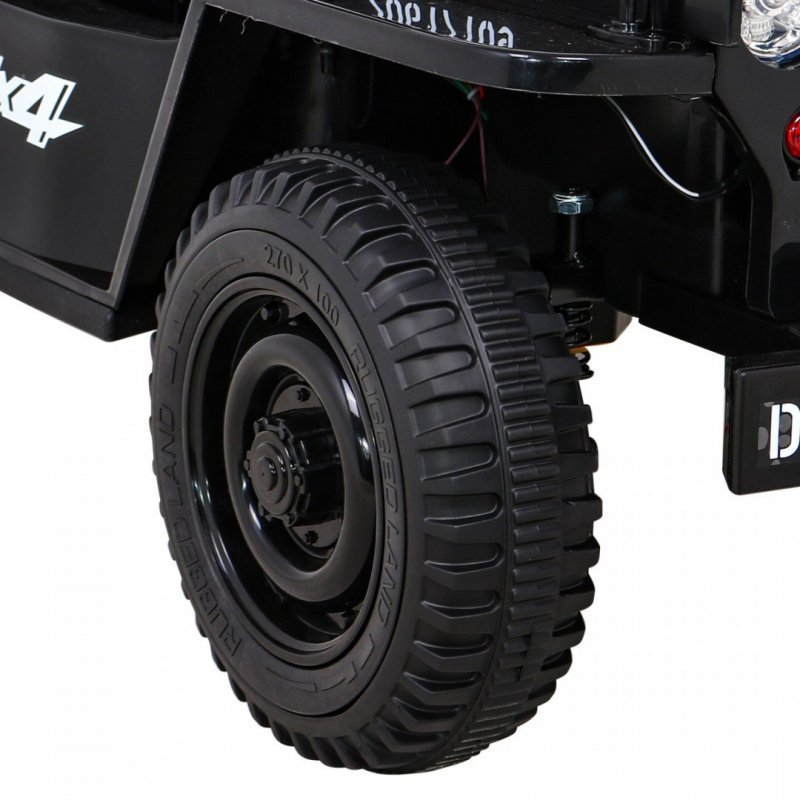 Autko Wojskowe Retro dla dzieci Czarny + Napęd 4x4