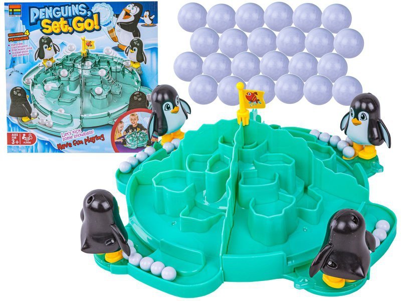 Rodzinna gra zręcznościowa, planszowa PINGWINKOWE PIŁKARZYKI, Piłka nożna &quot;Penguins, Set, Go!&quot;