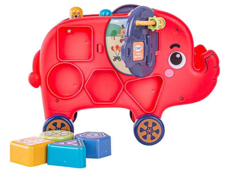 Edukacyjny, Interaktywny Zabawny Słonik, Funny Cartoon Elephant, Wesoły Słoń