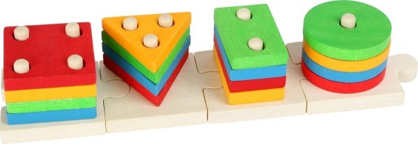 SMALL FOOT Puzzle Drewniane Klocki
