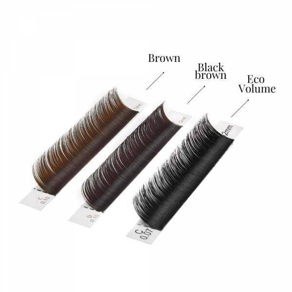 Rzęsy Brown Line D 0,05 black brown 