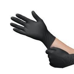 Rękawiczki Nitrylowe czarne M 100szt 