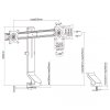 MACLEAN UCHWYT NA DWA MONITORY / PODWÓJNY 17-27 14KG VESA 75X75 100X100 MC-854