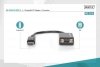Digitus Kabel adapter Displayport z zatrzaskiem 1080p 60Hz FHD Typ DP/DSUB15 M/Ż 0,15m Czarny
