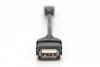 Digitus Kabel adapter USB 2.0 HighSpeed OTG Typ microUSB B/USB A M/Ż 0,2m Czarny