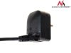 Maclean Adapter zasilania UK na Euro kątowy czarny MCE70