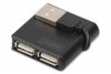 Digitus HUB/Koncentrator mini 4-portowy USB 2.0 SuperSpeed, pasywny, Czarny