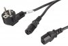 Lanberg Kabel zasilający CEE 7/7 - 2x IEC 320 C13 VDE 2M czarny