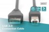 Digitus Kabel połączeniowy USB 2.0 HighSpeed Typ USB A/USB B M/M 1,8m Czarny