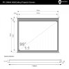 4world Elektryczny ekran projekcyjny ścieny/sufitowy z przełącznikiem 178X178 1:1 biały matowy