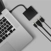 Qoltec Adapter USB 3.1 typ C / HDMI + USB A + USB typ C | Czarny
