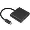 Qoltec Adapter USB 3.1 typ C / HDMI + USB A + USB typ C | Czarny