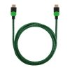 Elmak Kabel HDMI-HDMI v2.0, OFC, miedź, 3D, gamingowy, XBOX, zielono-czarny, oplot, 4K,, 1.8m SAVIO GCL-03
