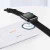 USAMS Ładowarka indukcyjna 10W 2w1 Apple Watch/Smartphone Biała CD119WH01