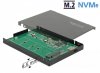 Delock Obudowa zewnętrzna SSD M.2 NVME USB-C 3.1 Gen 2 czarny slim
