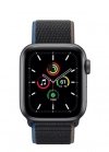Apple Zegarek SE GPS + Cellular, 44mm koperta z aluminium w kolorze gwiezdnej szarości z opaską sportową w kolorze węgla drzewne