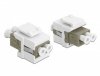Delock Moduł Keystone LC Duplex żeńskie > LC Duplex żeńskie, wielomodowy biały