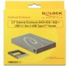 Delock Obudowa  HDD/SSD zewnętrzna SATA 2.5 USB-C 3.1 szara
