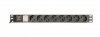 Gembird Listwa zasilająca rack (PDU), 8 gniazd typ Schuko, 1U, 16A, wtyk Schuko 3m