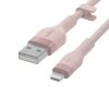 Belkin Kabel BoostCharge USB-A do Ligtning silikonowy 2m, różowy