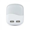 V-tac Lampka nocna do gniazdka LED USB 4000K