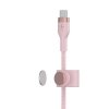 Belkin Kabel BoostCharge USB-C/USB-C silikonowy w oplocie 1m, różowy