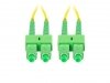 Lanberg Patchcord światłowodowy Sm Sc/Apc-Sc/Apc Duplex 3.0mm 10m żółty