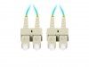 Lanberg Patchcord światłowodowy Mm Sc/Upc-Sc/Upc Duplex 3.0mm 3m Aqua