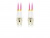 Lanberg Patchcord światłowodowy Mm Lc/Upc-Lc/Upc Duplex 3.0mm 5m fioletowy