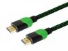 Savio Kabel HDMI 2.0 3m, GCL-06 Zielono-czarny