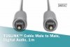 Digitus Kabel audio optyczny Toslink 2.2mm/Toslink 2.2mm M/M aluminium, 1m